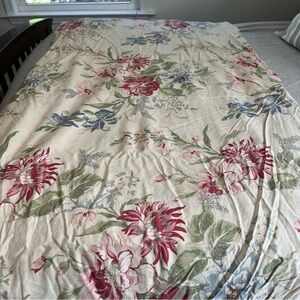 Vintage Pottery Barn antique floral duvet F/Q